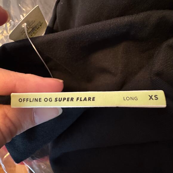 OFFLINE by Aerie OG Super Flare Leggings Black High Rise Size Long XS NWT - Picture 9 of 9